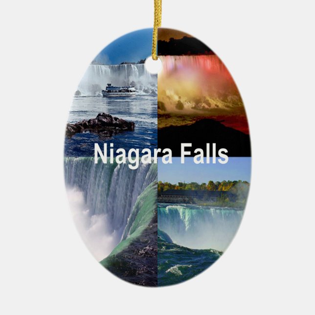 Niagara Falls New York Photo Views Ceramic Ornament (Front)