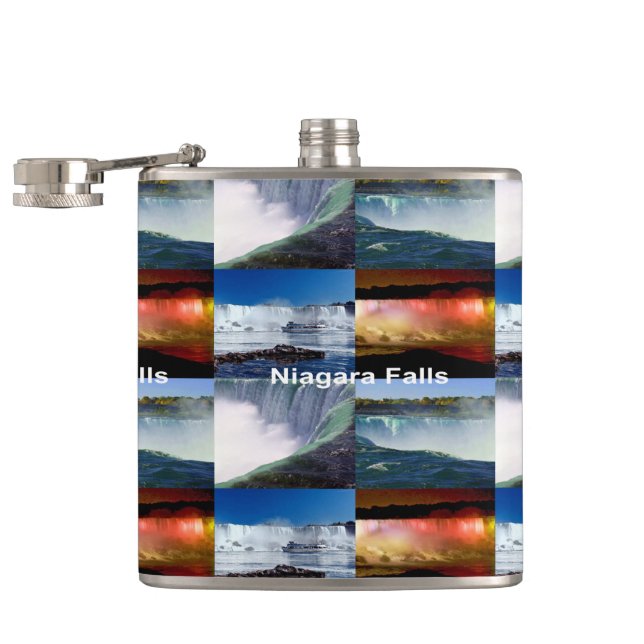 Niagara Falls New York Photo Views Flask (Opened)