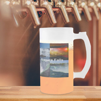 Niagara Falls New York Photo Views Frosted Glass Beer Mug