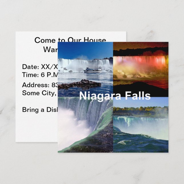 Niagara Falls New York Photo Views Invitation (Front/Back)