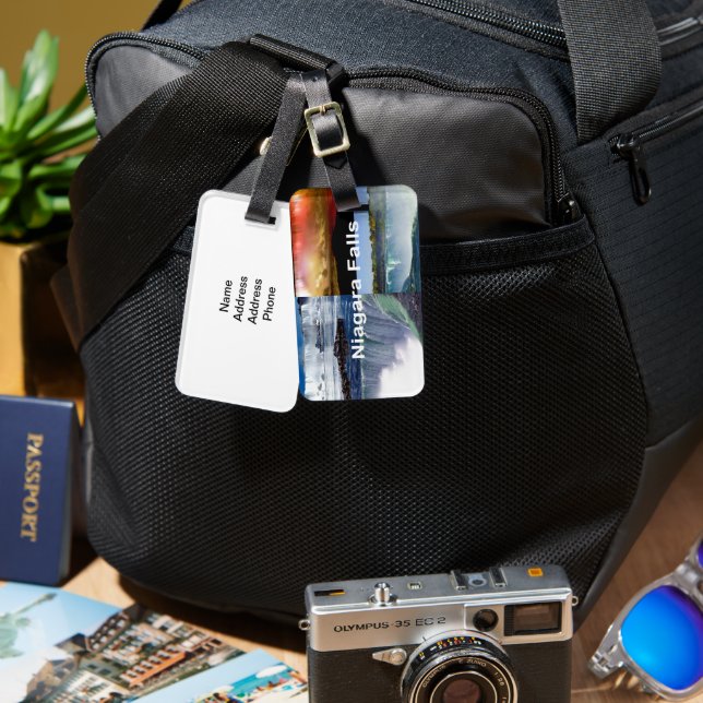 Niagara Falls New York Photo Views Luggage Tag (Front & Back)