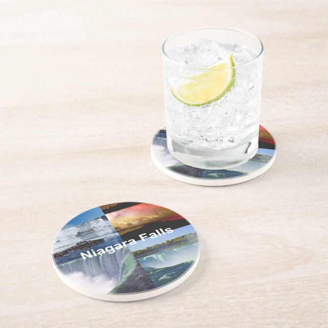 Niagara Falls New York Photo Views Sandstone Coaster (Side)