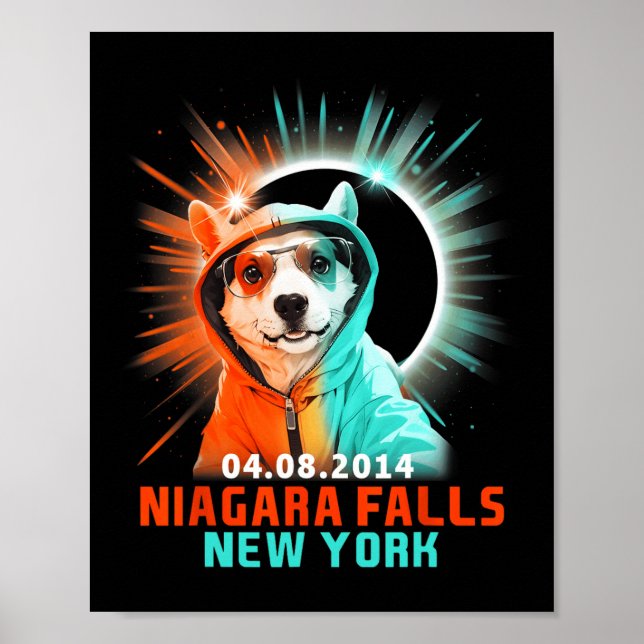 Niagara Falls New York Total Solar Eclipse 2024  Poster (Front)