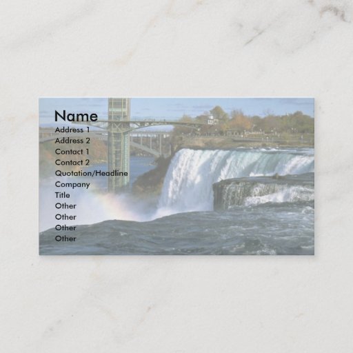 Customizable Niagara Falls, New York, USA Business Cards