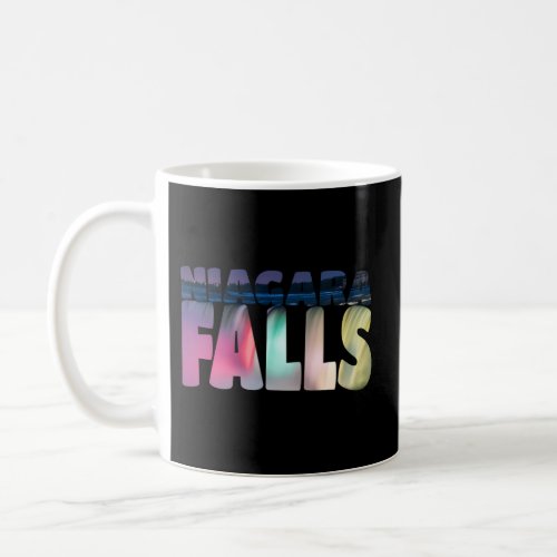 Niagara Falls Night Canada Usa Typography Coffee Mug