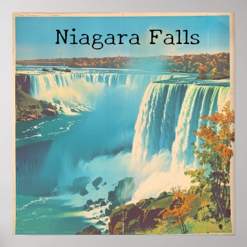 Niagara Falls Nostalgia Vintage Style Travel Art Poster