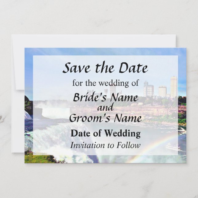 Niagara Falls NY - Under the Rainbow Save the Date (Front)