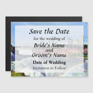 Niagara Falls NY - Under the Rainbow Save the Date Magnetic Invitation