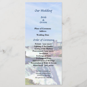 Niagara Falls NY Under the Rainbow Wedding Program
