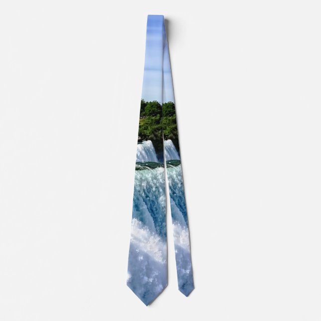 Niagara Falls NY - View From the American Side Neck Tie (Front)