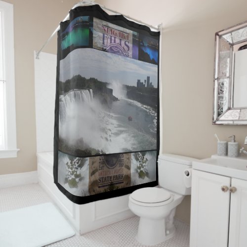 Niagara Falls Oldest State Park Collage Shower Cur Shower Curtain