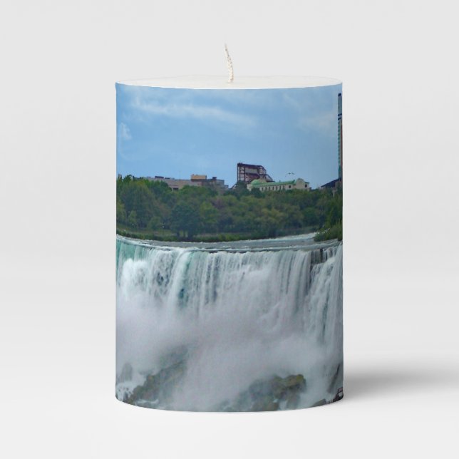 Niagara Falls on the Canadian Side  Pillar Candle (Front)