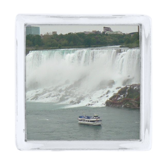 Niagara Falls on the Canadian Side Silver Finish Lapel Pin (Front)