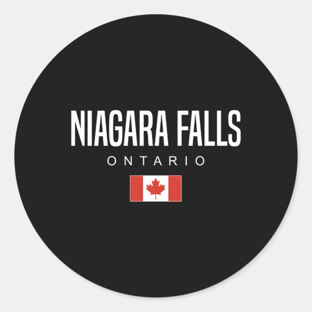 Niagara Falls Ontario Canada Classic Round Sticker (Front)
