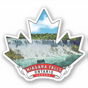 Niagara Falls, Ontario Canada Maple Leaf Sticker