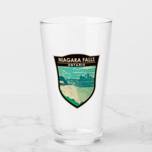 Niagara Falls Ontario Travel Art Vintage Glass