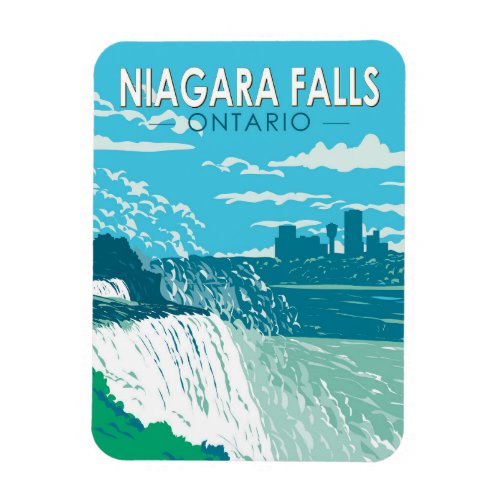 Niagara Falls Ontario Travel Art Vintage Magnet