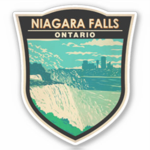 Niagara Falls Ontario Travel Art Vintage Sticker