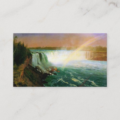 Niagara falls painting art artist Albert Bierstadt Business Card Template