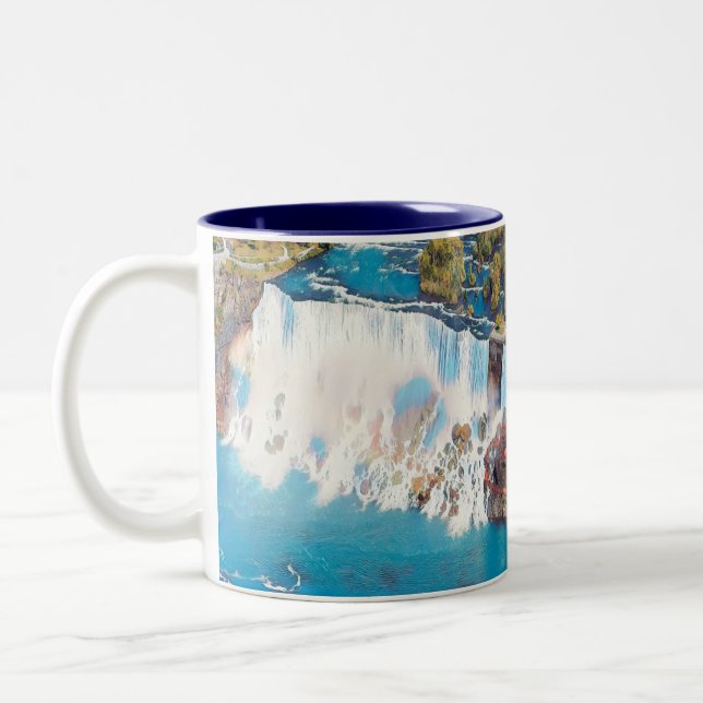 NIAGARA FALLS - Panorama Two-Tone Coffee Mug (Left)