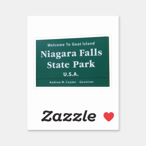 Niagara Falls Park Sign Sticker