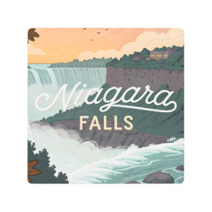 Niagara Falls Retro Vintage Poster Illustration