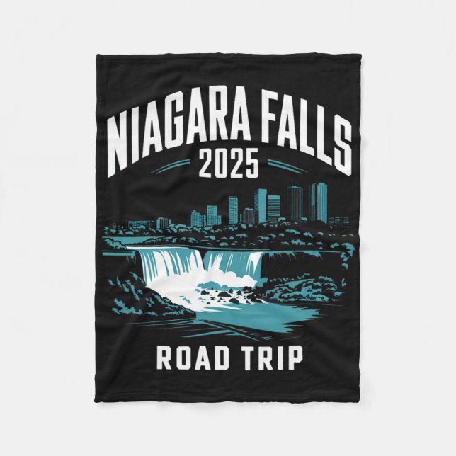 Niagara Falls Road Trip 2025 Family Trip Friends G Fleece Blanket (Front)