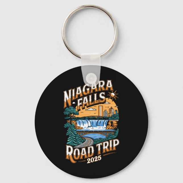 Niagara Falls Road Trip 2025 - Summer Vacation  Keychain (Front)