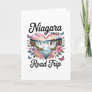 Niagara Falls Road Trip Summer Vacation Souvenir W Card
