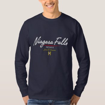 Niagara Falls Script T-shirt by TurnRight at Zazzle