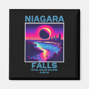 Niagara Falls Total Solar Eclipse 2024 80s New Yor Magnet