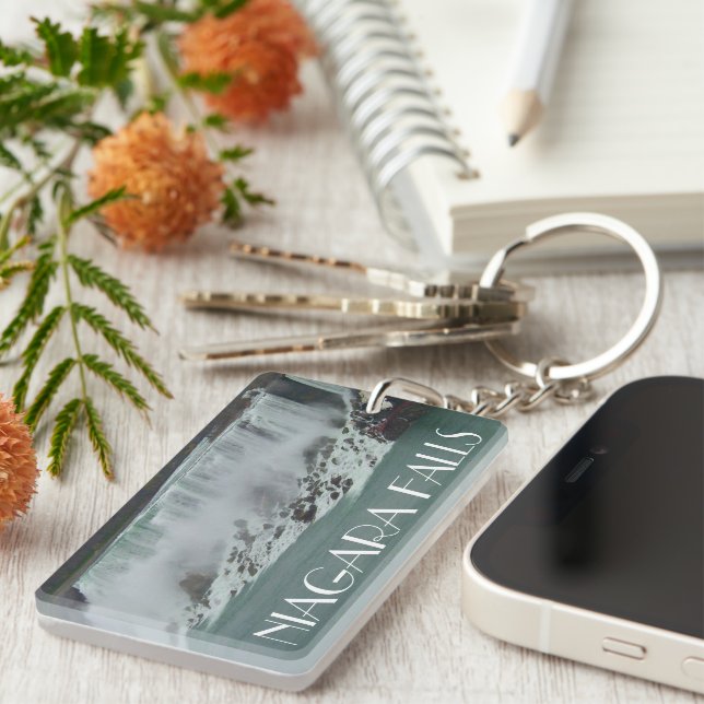 Niagara Falls Travel Photo Keychain (Front Right)