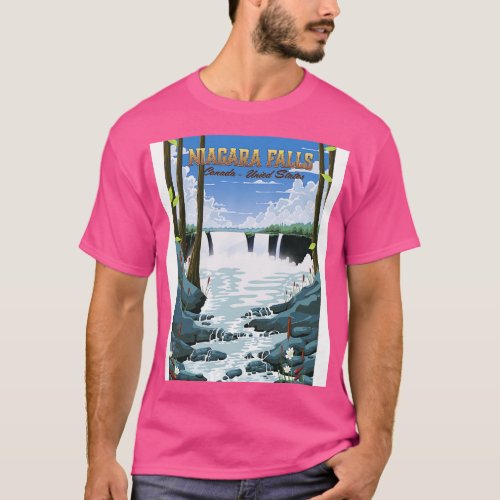 Niagara Falls Travel poster T_Shirt