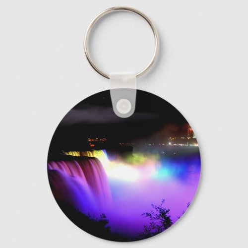Niagara_Falls_under_floodlights_at_night Keychain