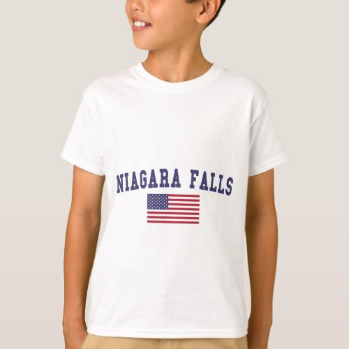 Niagara Falls US Flag T_Shirt