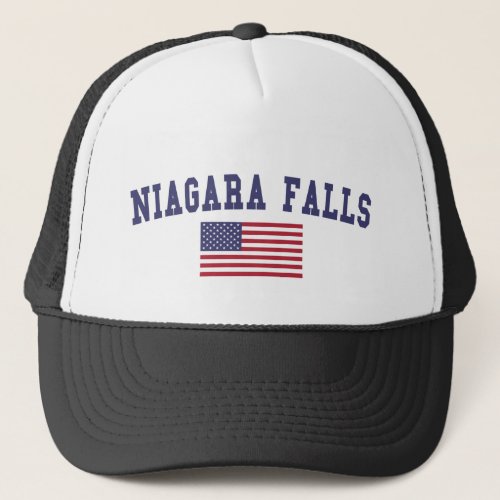 Niagara Falls US Flag Trucker Hat