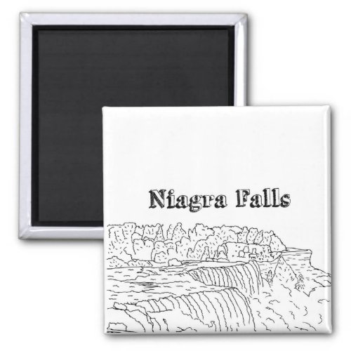 Niagara Falls Vacation Drawing Vacation Art Travel Magnet