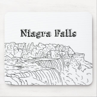 Niagara Falls Vacation Drawing Vacation Art Travel Mouse Pad