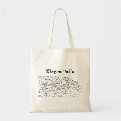 Niagara Falls Vacation Drawing Vacation Art Travel Tote Bag