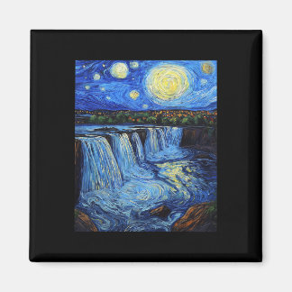 Niagara Falls - Van Gogh Style - Starry Night Magnet