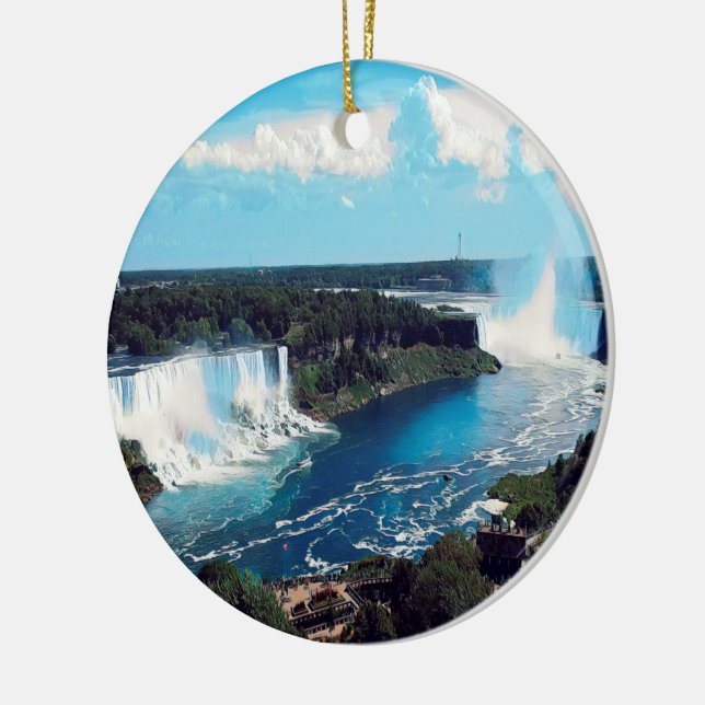 NIAGARA FALLS - view Ceramic Ornament (Left)
