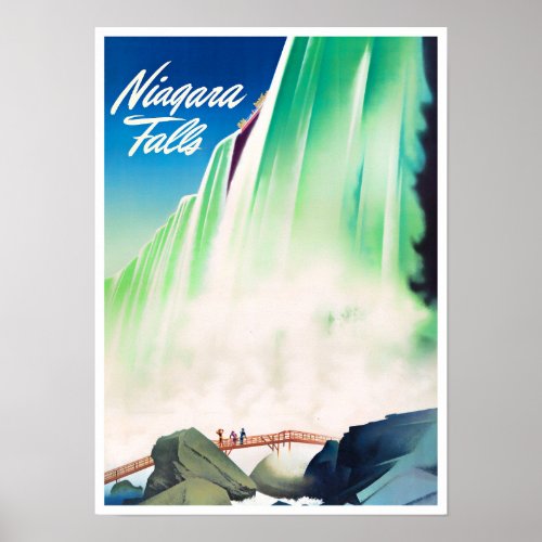 Niagara Falls vintage travel poster