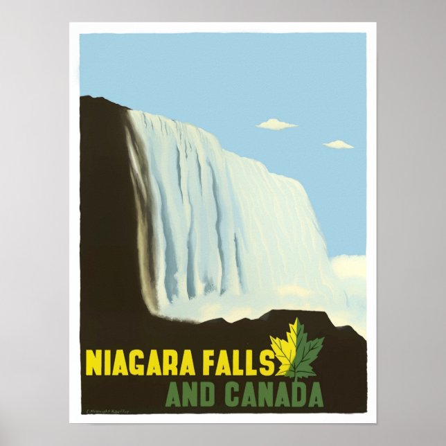 Niagara Falls vintage travel poster (Front)
