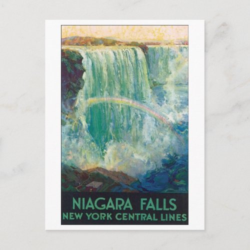 Niagara Falls Vintage Travel Poster Postcard