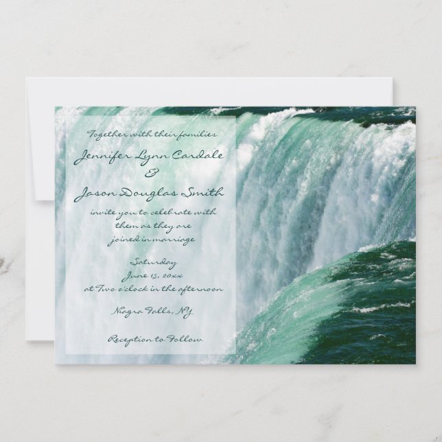 Niagara Falls Waterfall Wedding Invitations (Front)