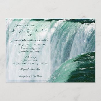 Niagara Falls Waterfall Wedding Invitations by CustomWeddingSets at Zazzle