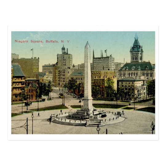 Niagara Square, Buffalo, NY Vintage Postcard