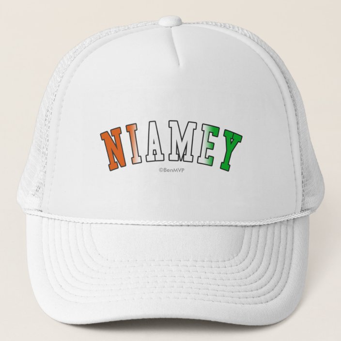 Niamey in Niger National Flag Colors Mesh Hat