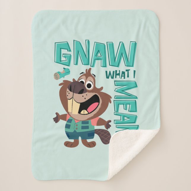 Nibbles Maplestick - Gnaw What I Mean? Sherpa Blanket (Front)