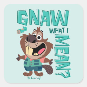 Nibbles Maplestick - Gnaw What I Mean? Square Sticker